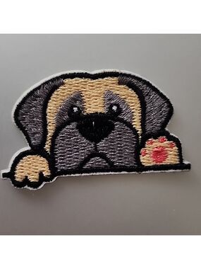 Peekaboo Dog Iron on Patch